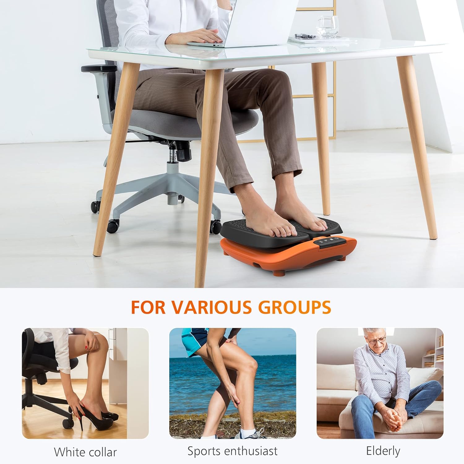 Thumbnail 6 de Snailax Massage Pieds à vibration réglable avec chaleur et télécommande