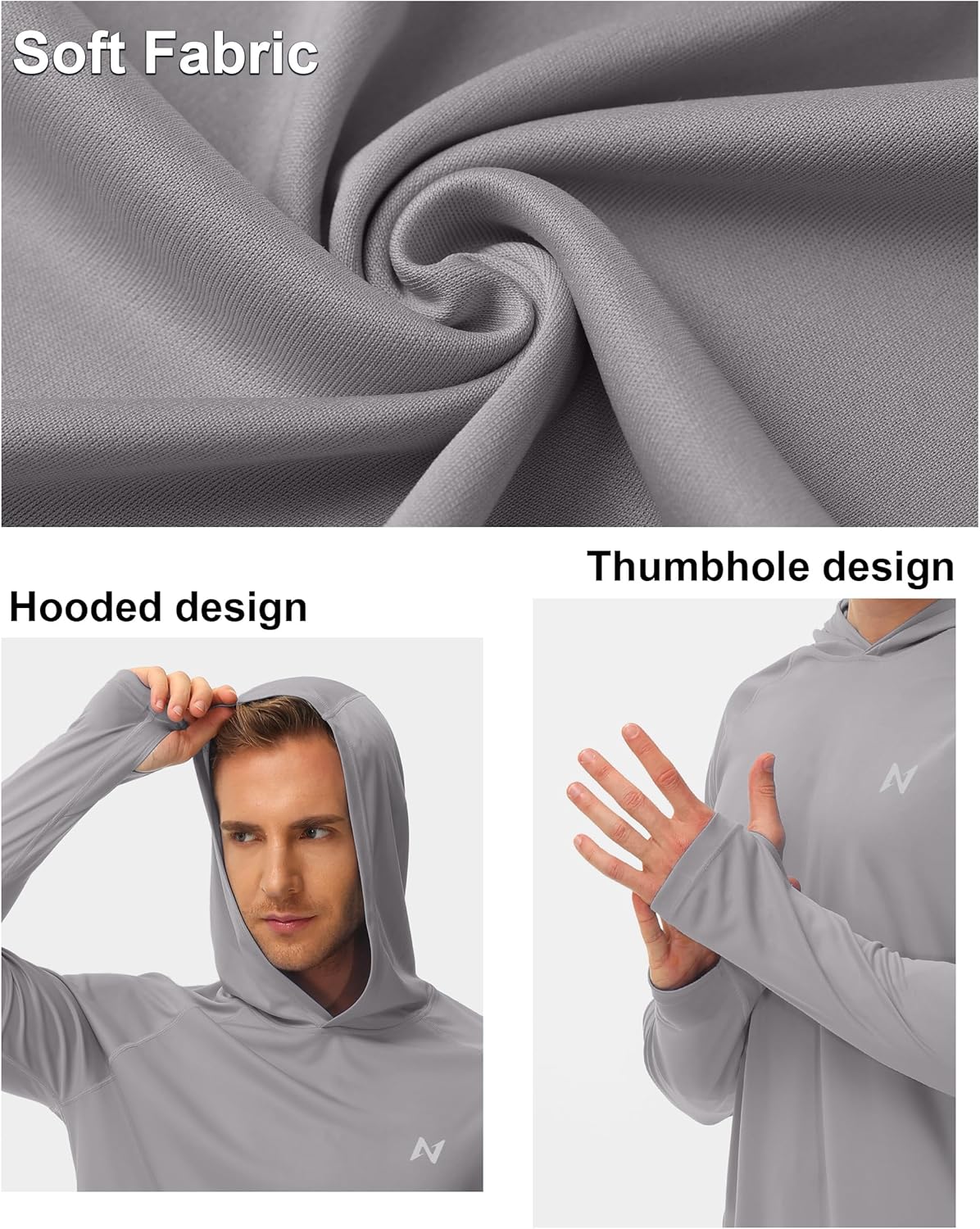 Thumbnail 4 de isnowood Sun Shirt UPF 50+ Men’s Long-Sleeve Fishing Shirt with Hoodie & Rash Guard Protection