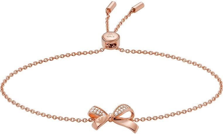 Thumbnail 5 de Emporio Armani Damenarmband aus roségoldfarbenem Sterlingsilber mit Namensplakette und Schiebe- oder Karabinerverschluss