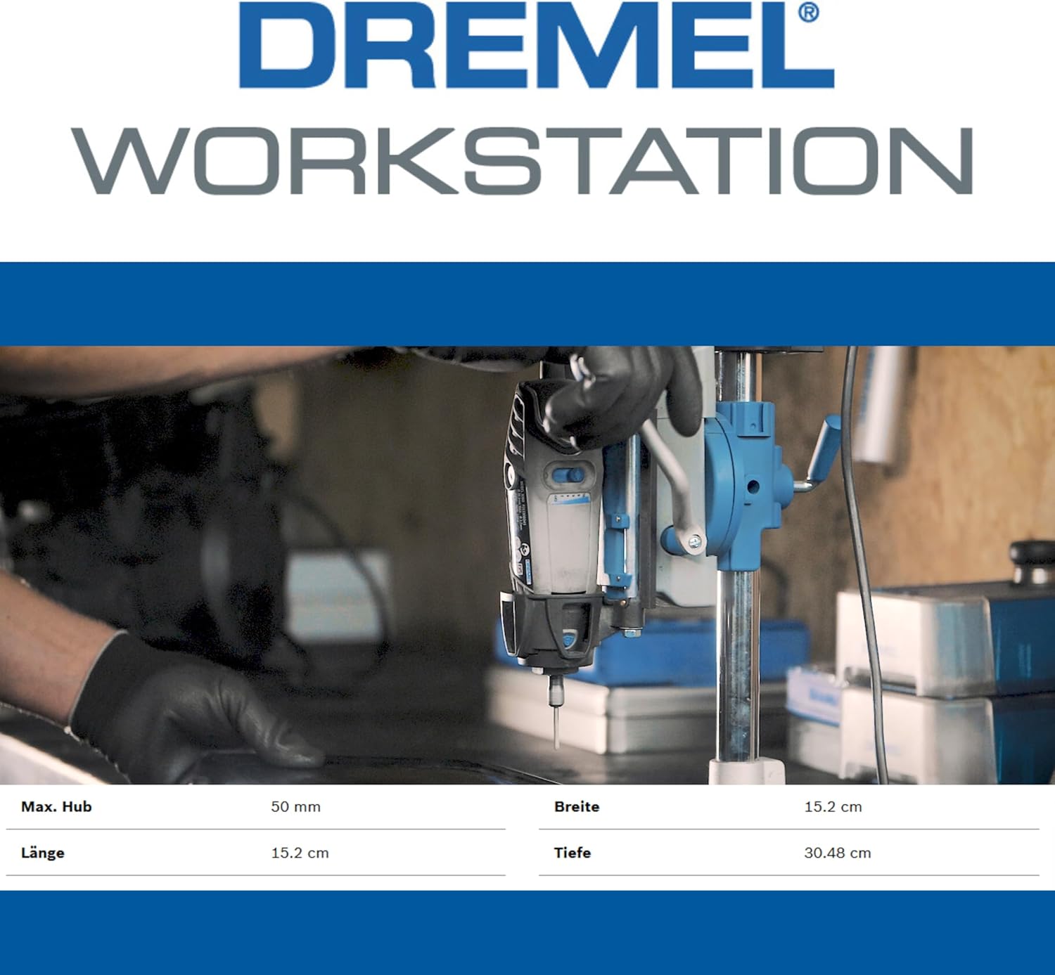 Thumbnail 1 de Dremel 220 Bohr- und Werkzeugständer für Multifunktionswerkzeuge – stationär vertikal oder im Winkel bohren