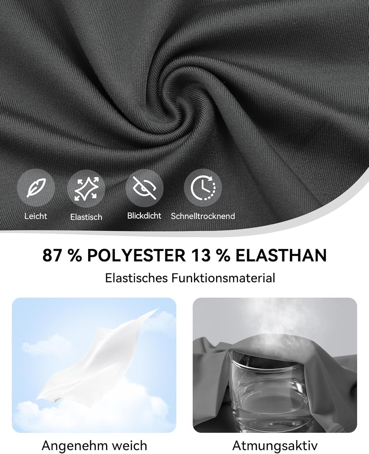 Thumbnail 4 de ELIRAVO Damen Kompressionsshirt Kurzarm mit Raglanärmeln – atmungsaktives, schnell trocknendes Sportshirt
