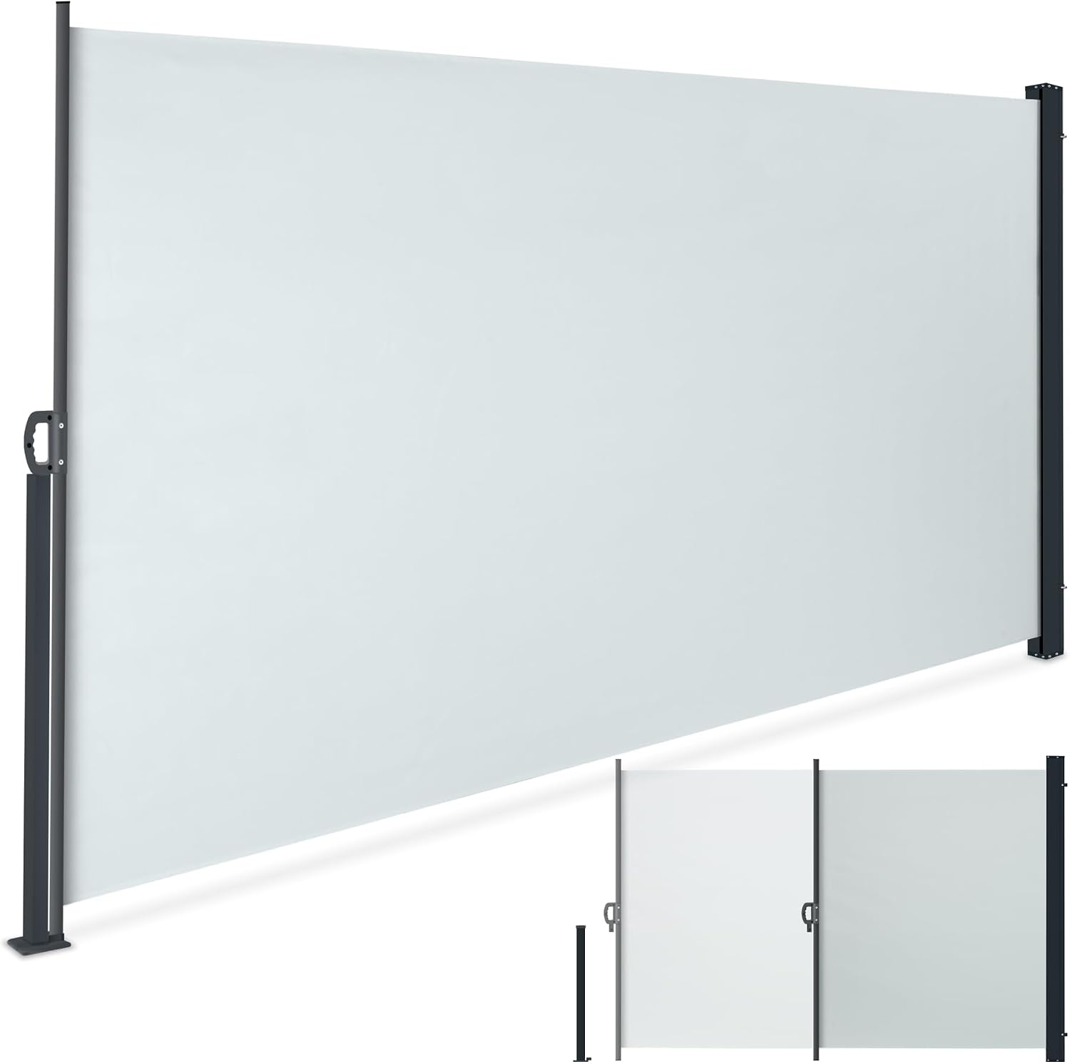 Detalle de tectake® 406589-1 sidomarkis 180 x 300 cm med UV-skydd