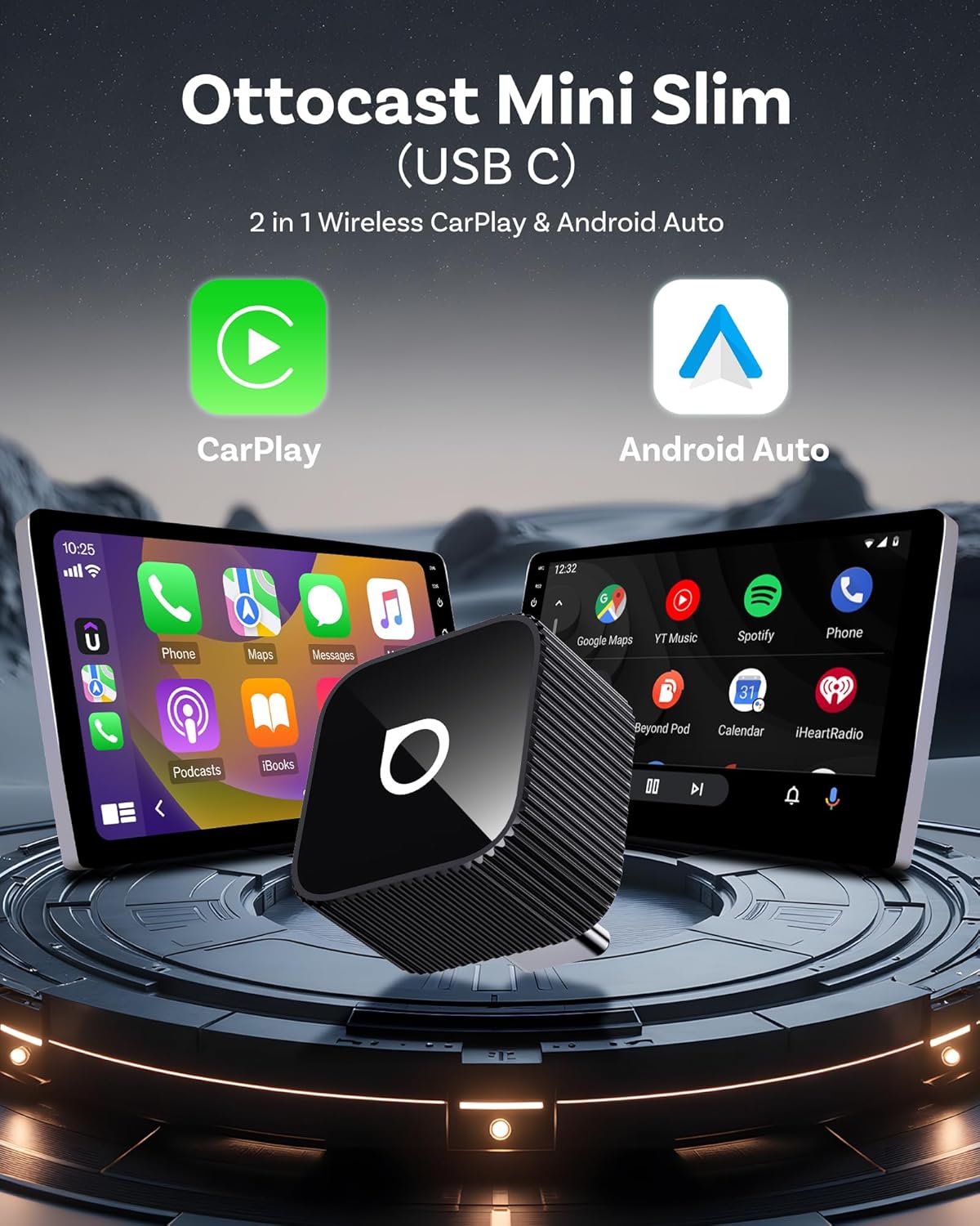 Detalle 2 de Ottocast Mini Slim 2026 Adattatore Wireless CarPlay