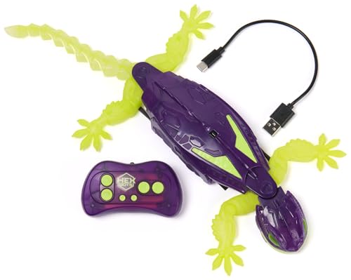 Detalle de HEX BOTS Glow-in-the-Dark Gecko RC: Geco Telecomandato Ricaricabile per bambini oltre 4 anni