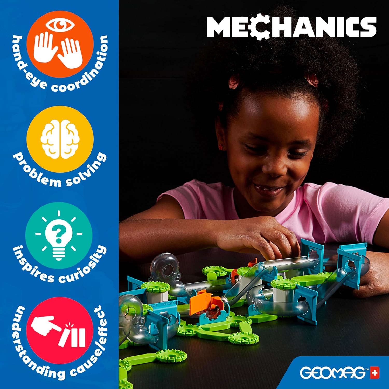 Thumbnail 6 de Geomag Mechanics Motion Gears 🧠 Juego de Construcción Magnético de 160 Piezas
