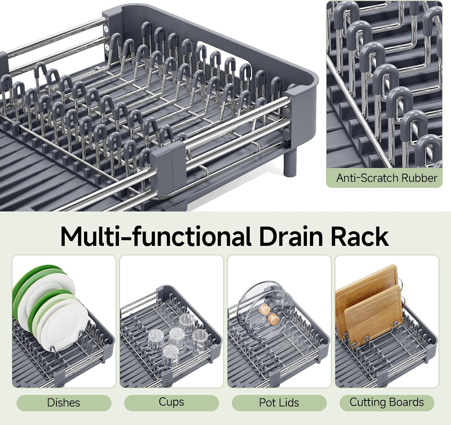 Detalle 2 de KINGRACK Dish Drainer Rack extendable for countertop 🍽
