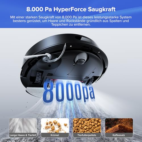 Detalle de Roborock Q7 L5+ Saugroboter mit Wischfunktion, Absaugstation – 8.000 Pa