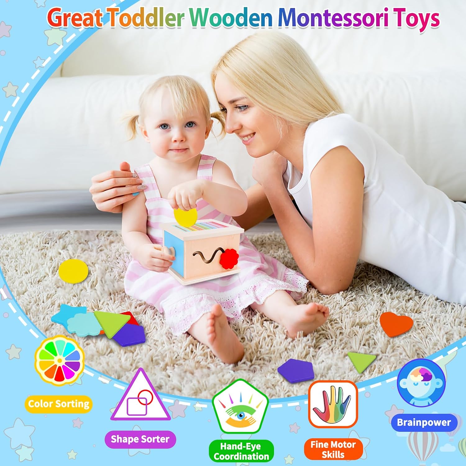 Thumbnail 2 de FCSONU Montessori Coin Box Toys for Toddlers