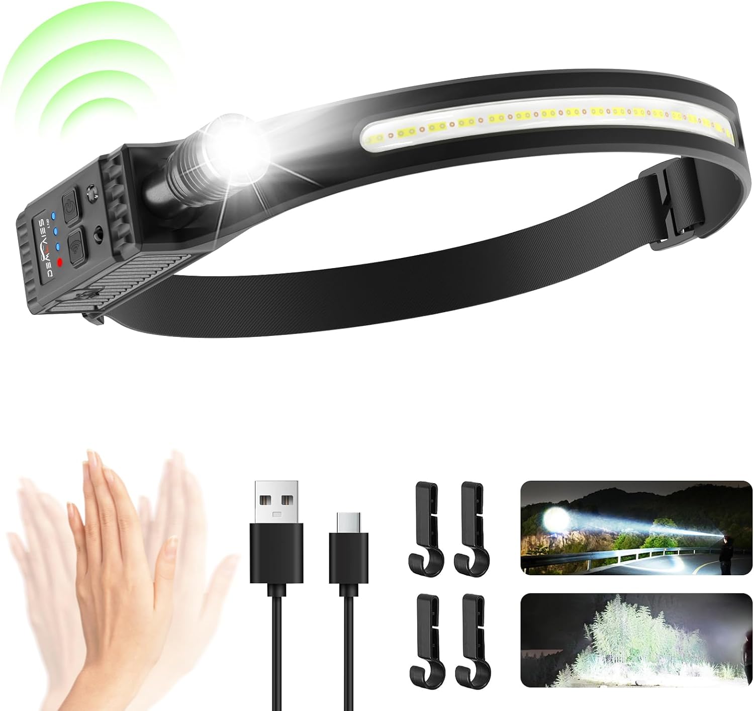 Detalle de Head Torch Rechargeable 30h runtime ⛺