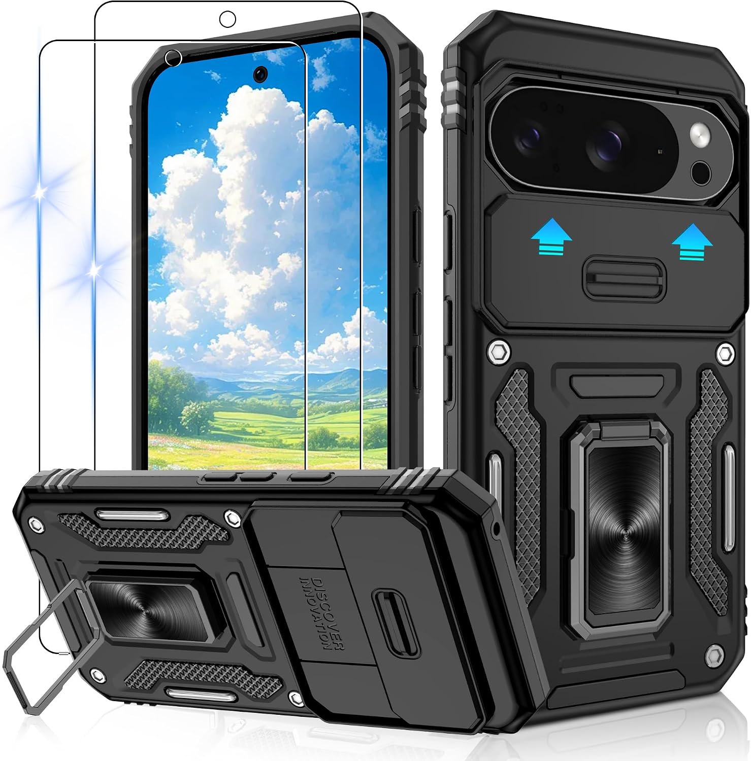 Detalle de Jshru Google Pixel 10 case with 2-pack screen protector