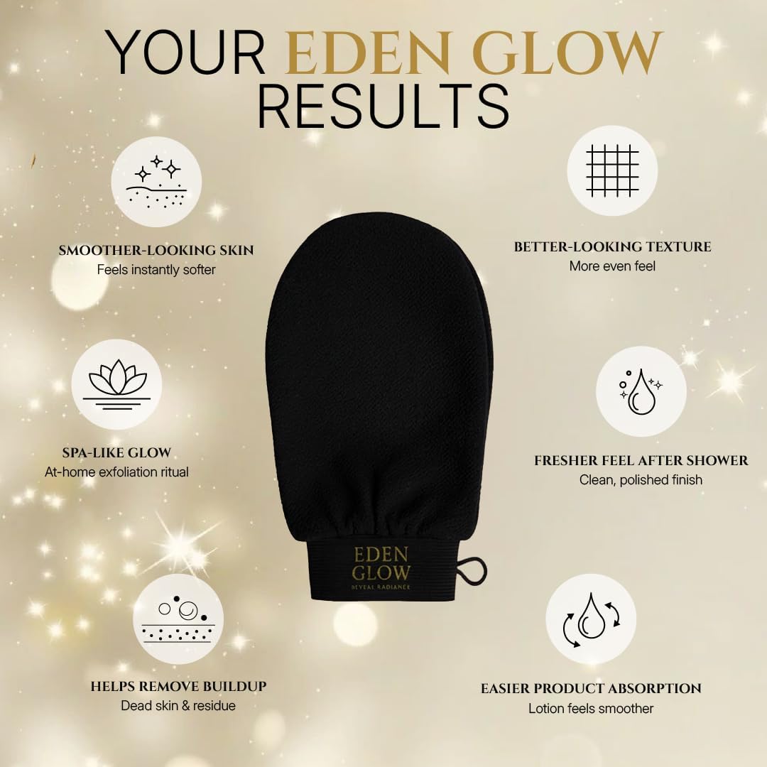 Thumbnail 6 de Eden Glow Exfoliating Body Mitt, Black Cotton and Viscose