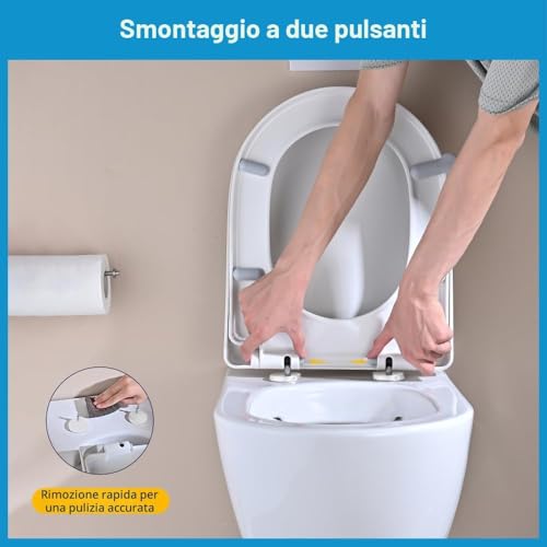 Thumbnail 6 de YEAUPE PRO Tavoletta WC Forma D Lungo in PP con Maniglia – Bianco