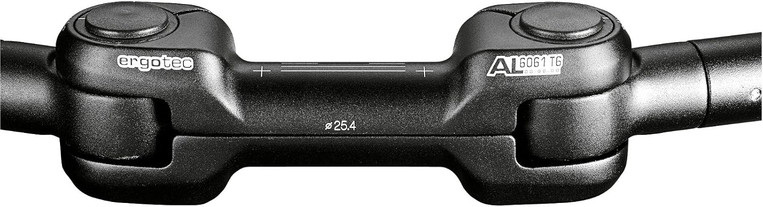 Detalle de ergotec AHS-Premium – regulowana kierownica rowerowa 600 mm, zacisk 25,4 mm