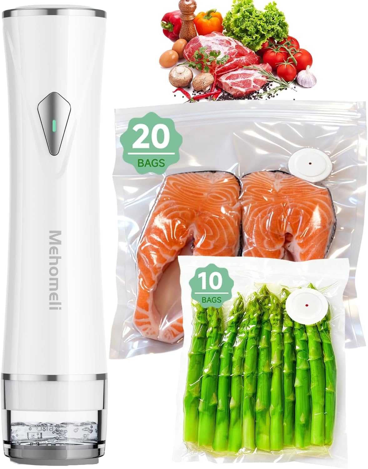 Detalle de Mehomeli Compact Vacuum Sealer 60kPa