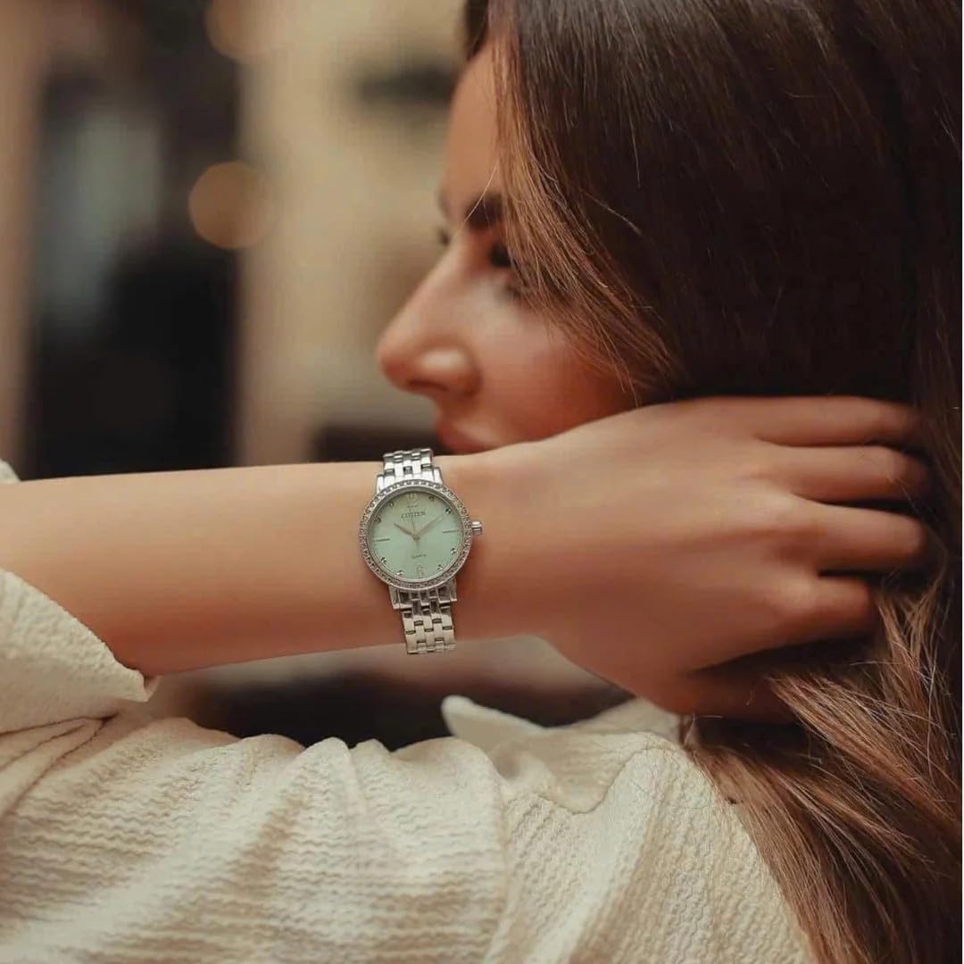 Detalle 2 de Citizen EL3100-55X Damenquarz Elegance – Silber, 31 mm Gehäuse