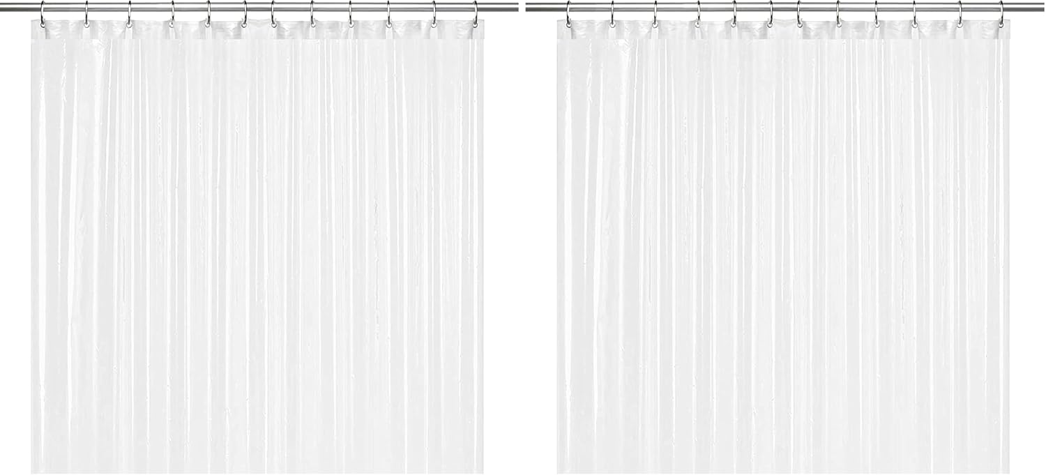 Thumbnail 5 de LiBa Waterproof PEVA Shower Curtain 72x72 White