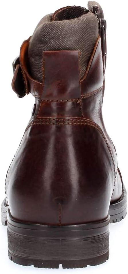 Thumbnail 6 de JACK & JONES Jfwalbany : boots biker en cuir marron pour homme