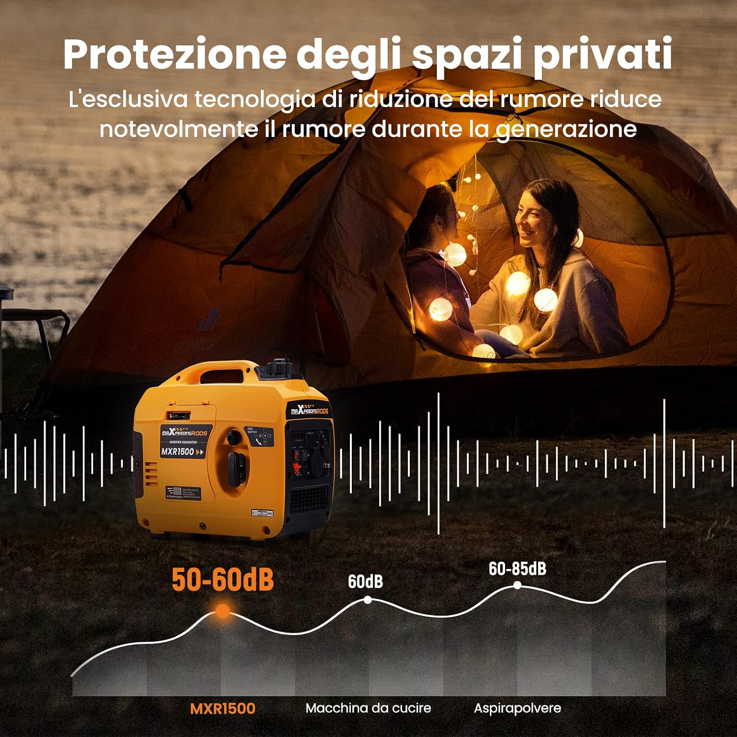 Detalle 2 de maXpeedingrods MXR1200 1200 W Generatore portatile