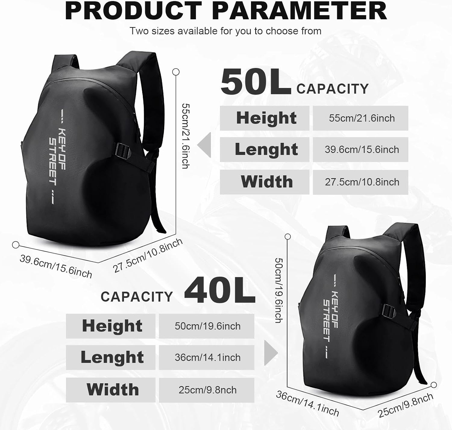 Thumbnail 2 de HYC00 Motorcycle Helmet Backpack: Waterproof, Reflective, and Versatile Daypack