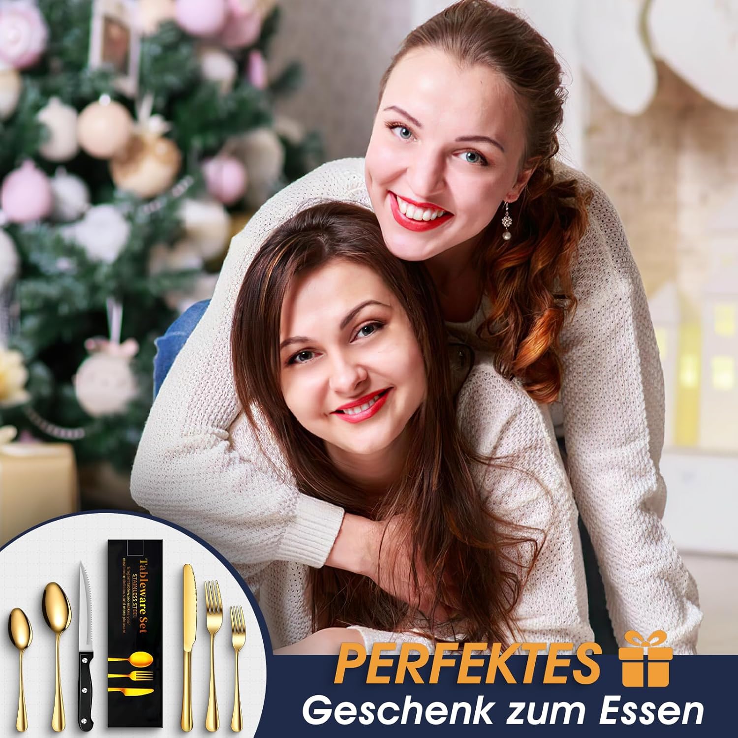 Thumbnail 6 de TAN REN Gold Besteck Set 6 Personen 36-teilig