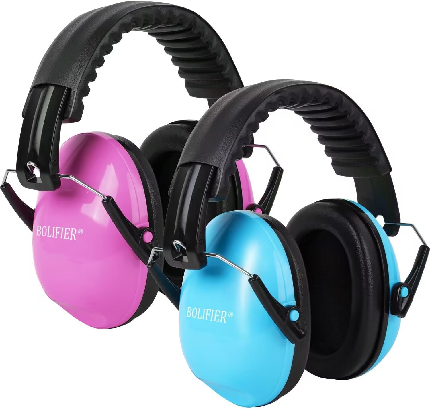 Detalle de BOLIFIER Kids Ear Defenders: Flexible 26dB Safety Earmuffs for 3–16 Year Olds