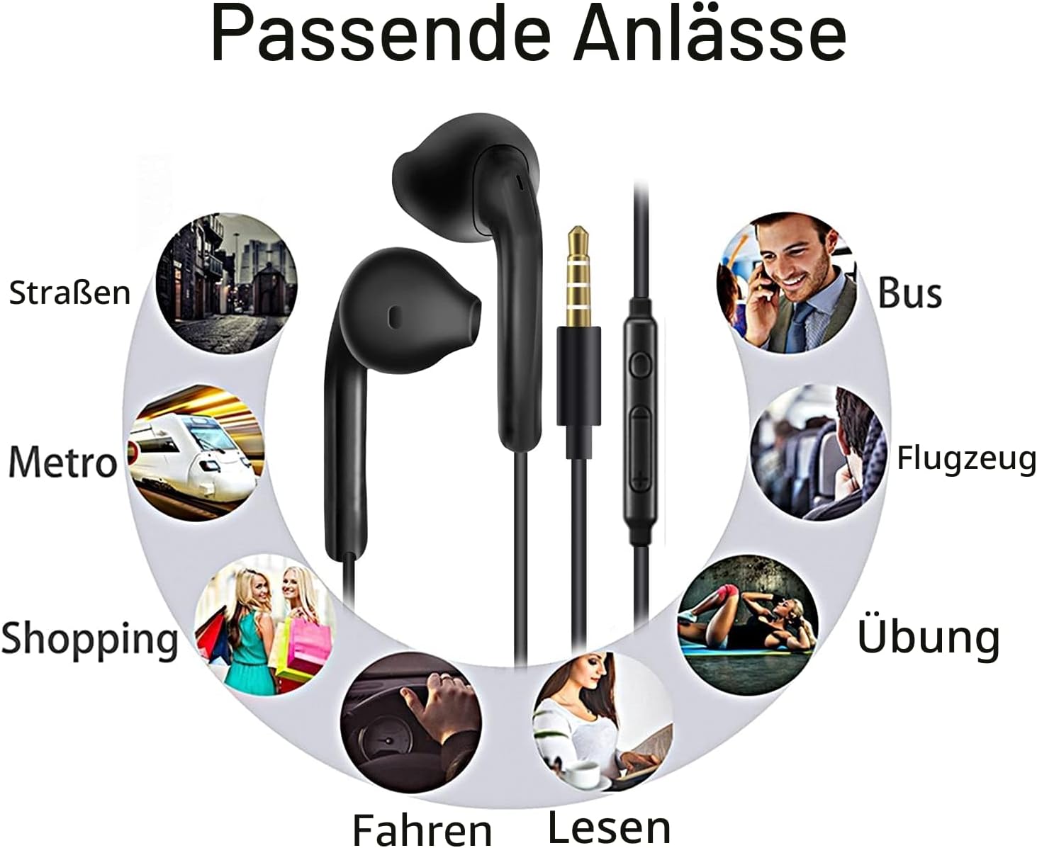 Thumbnail 5 de 2er-Pack kabelgebundene In-Ear Kopfhörer mit Mikrofon