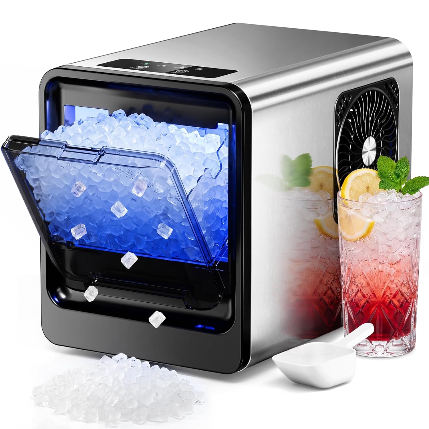 Detalle de Antarctic Star BS-303 Countertop Nugget Ice Maker, 35 lbs/day, Self-Cleaning
