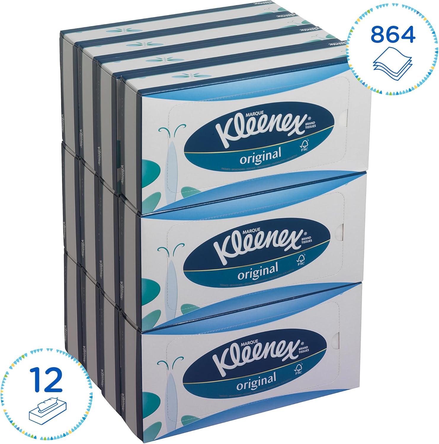 Thumbnail 1 de Kleenex 8824-12 Paquets de 72 mouchoirs