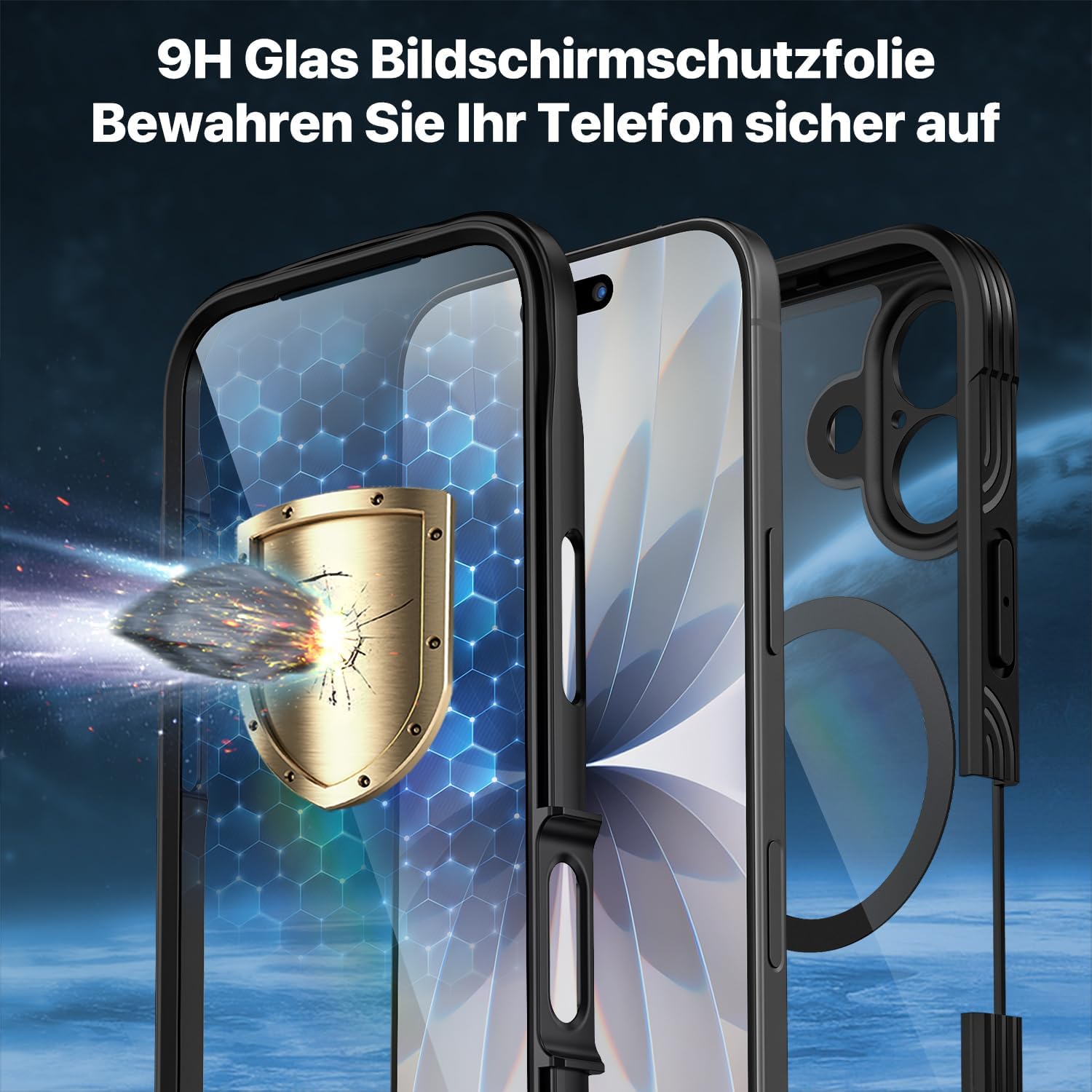 Detalle 2 de CENHUFO Hülle für iPhone 17 MagSafe 360° Schutz