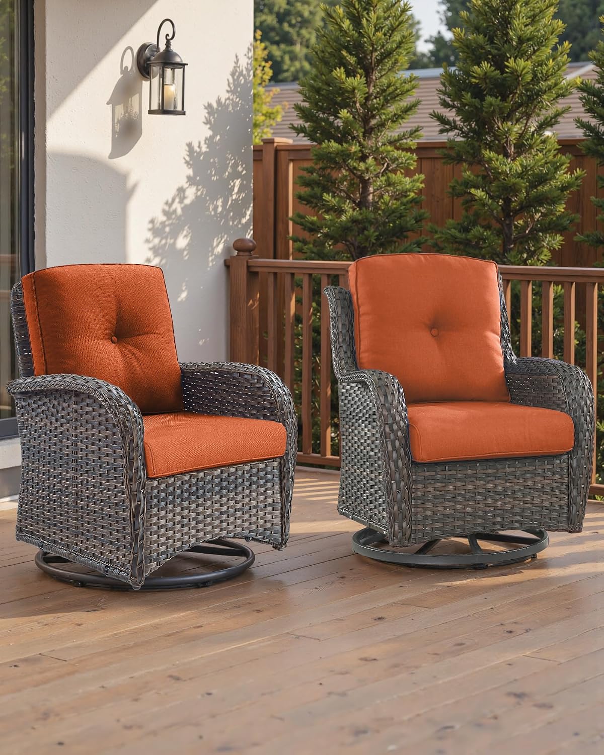 Thumbnail 1 de ACTREST ZBD006-6D Outdoor Chair Cushion Set, 4-Piece, 22 x 25-Inch Seats