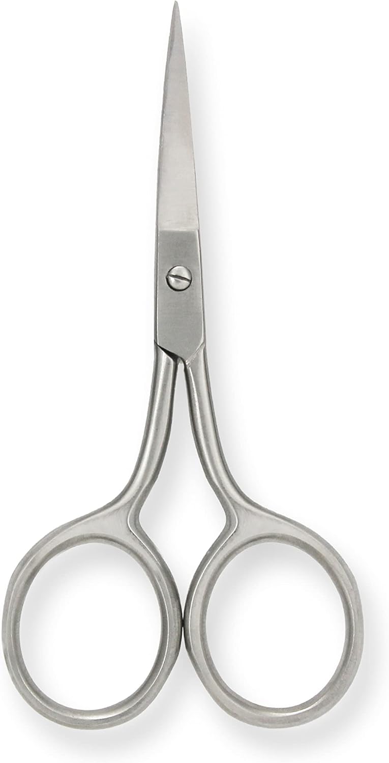 Thumbnail 3 de Amazon Basics 4-Piece Eyebrow Grooming Kit with Scissors, Tweezers, and Spoolie Brush (Black)