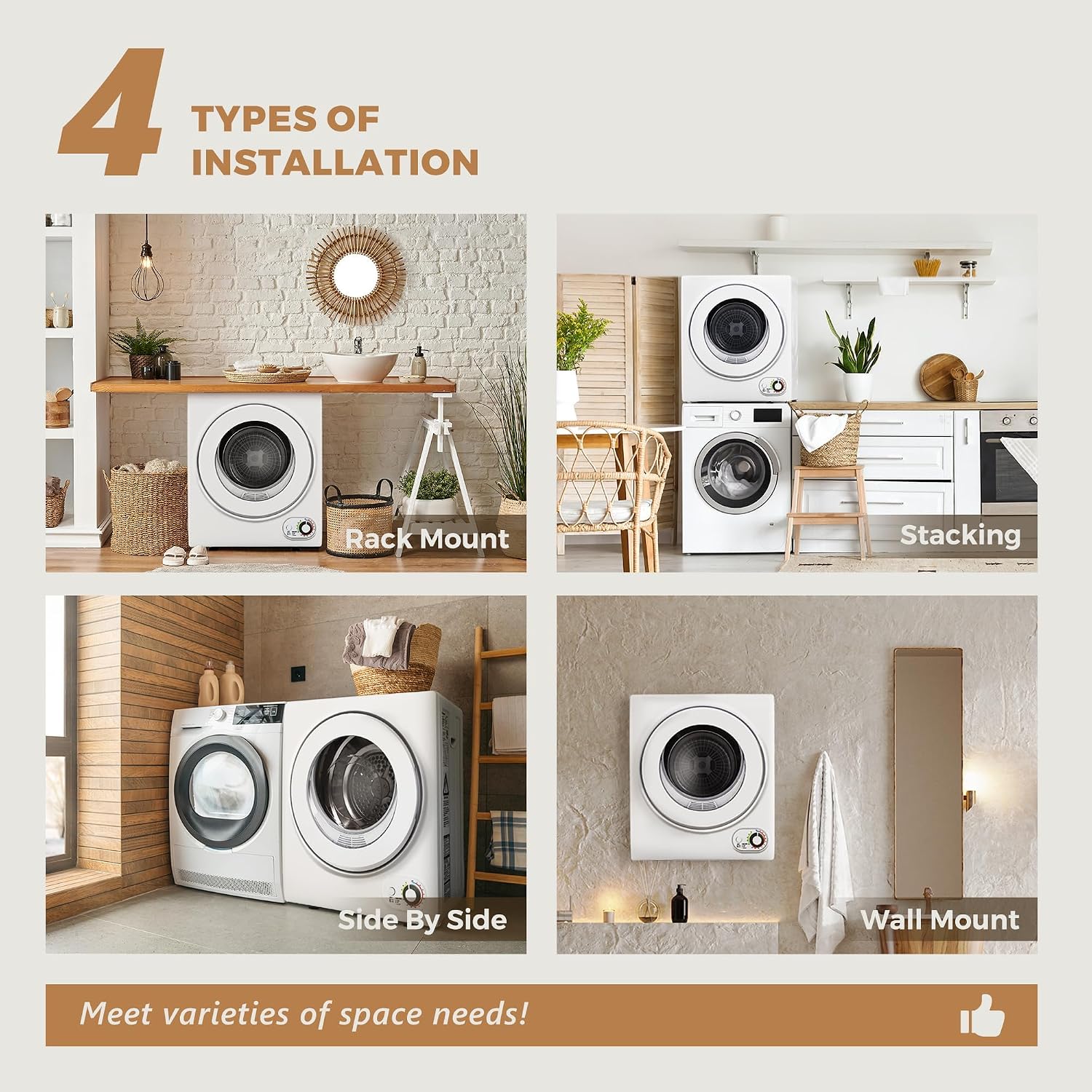 Detalle 2 de Temprium Portable Clothes Dryer, 1.5 Cu. Ft., 850W, 120V