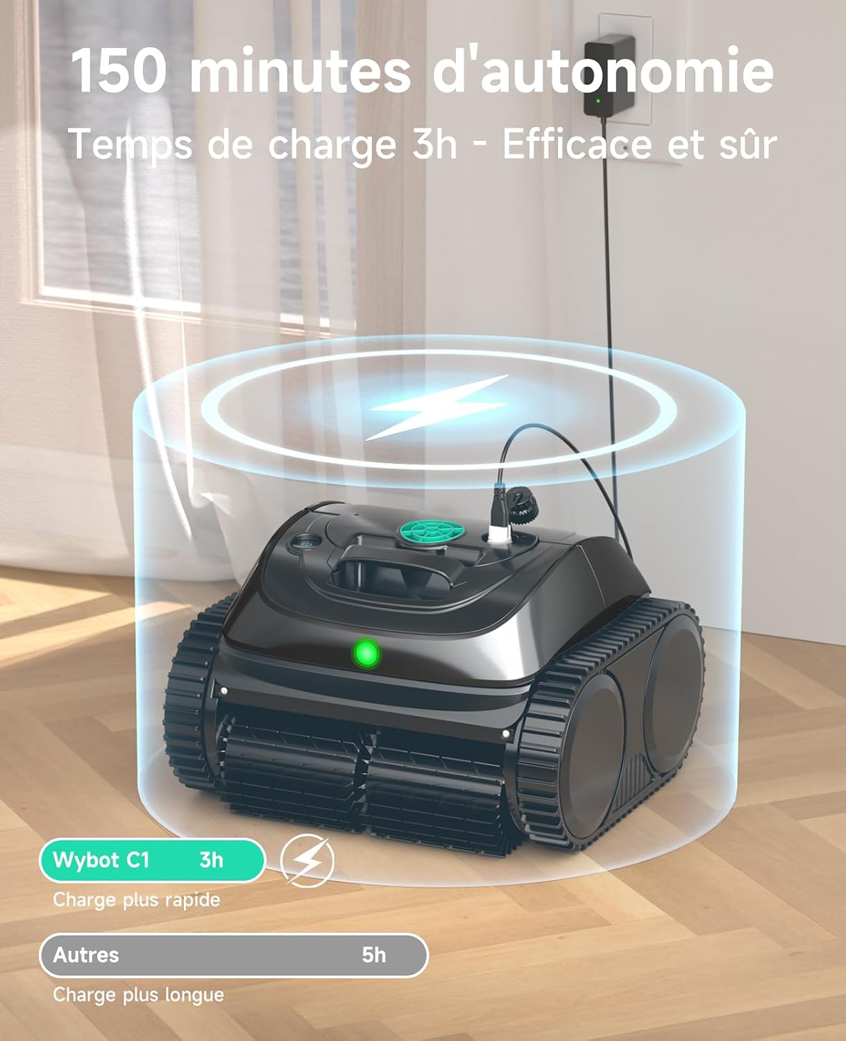 Detalle de WYBOT C1 : robot piscine fond et parois avec planification intelligente des itinéraires