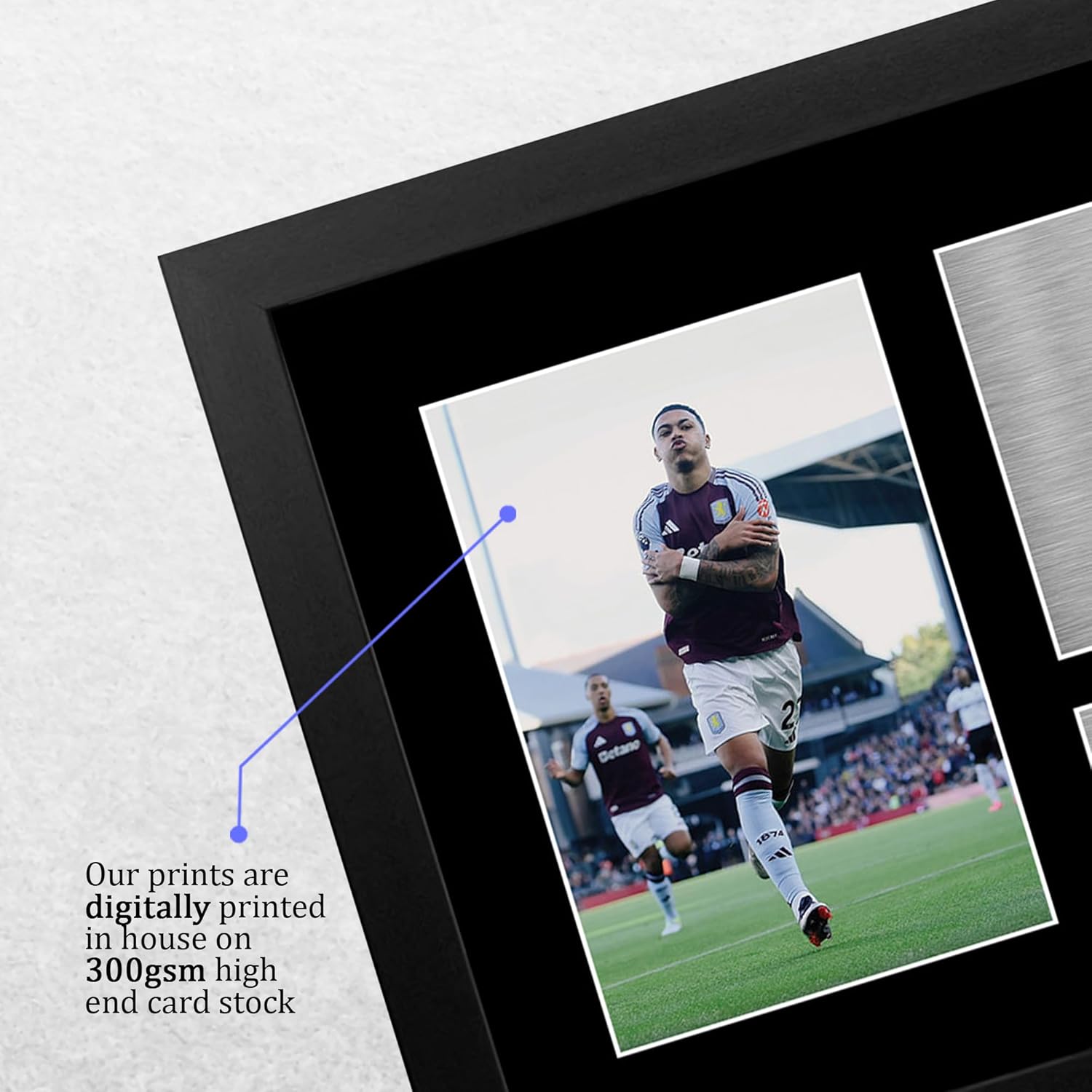 Thumbnail 3 de HWC Trading Morgan Rogers Aston Villa Signed Autograph Printed Photo – A4 Framed