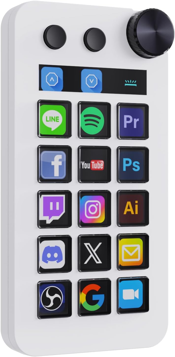 Detalle de TreasLin N1 3-in-1 Macro Keypad: LCD-Keys, Numpad & Calculator – Der flexible Stream-Controller