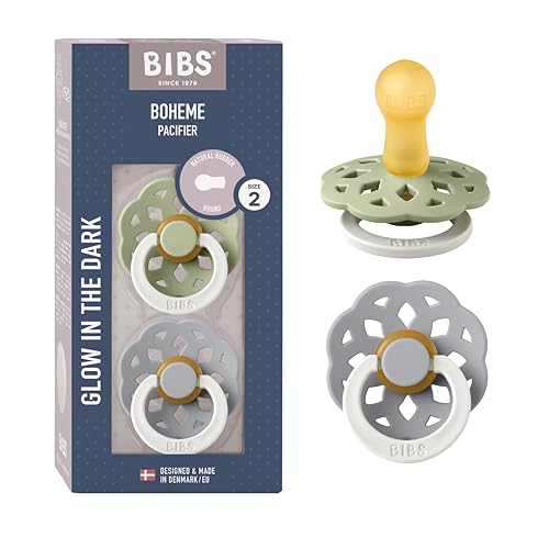 Detalle de BIBS Boheme Glow Schnuller 6-18 Monate 2er-Set