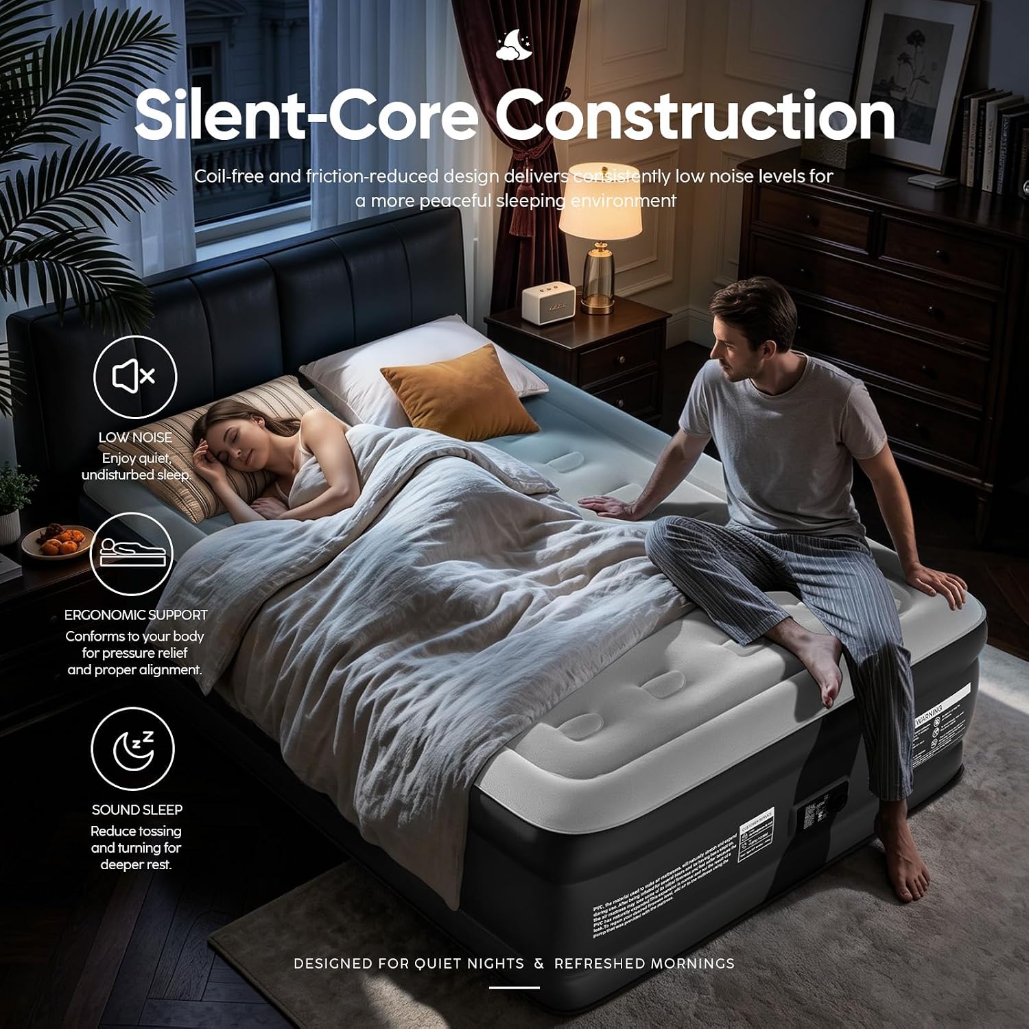 Detalle de DIVON Full Air Mattress, 18-Inch Raised