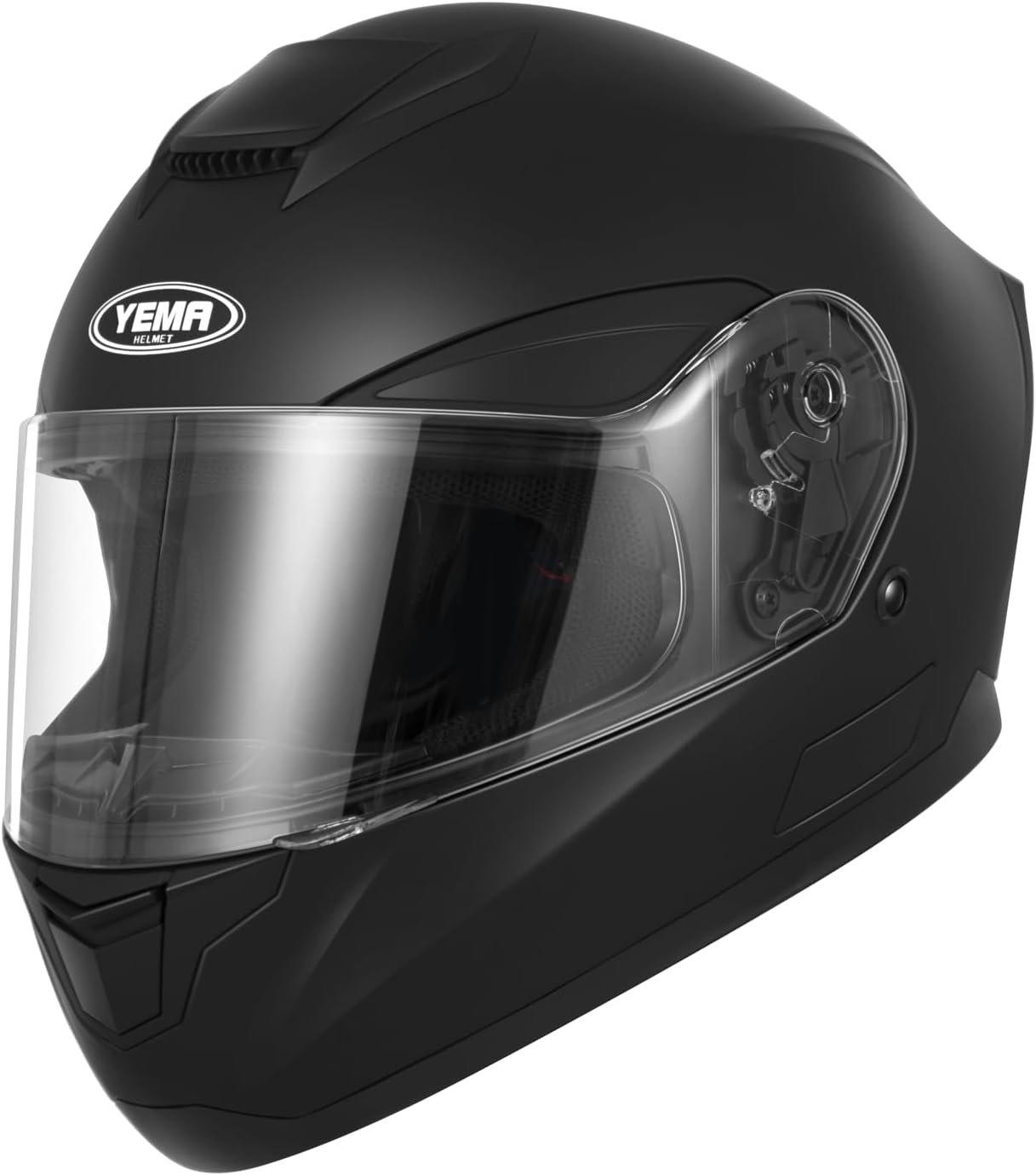 YEMA YM-831 Casco integrale Nero opaco L