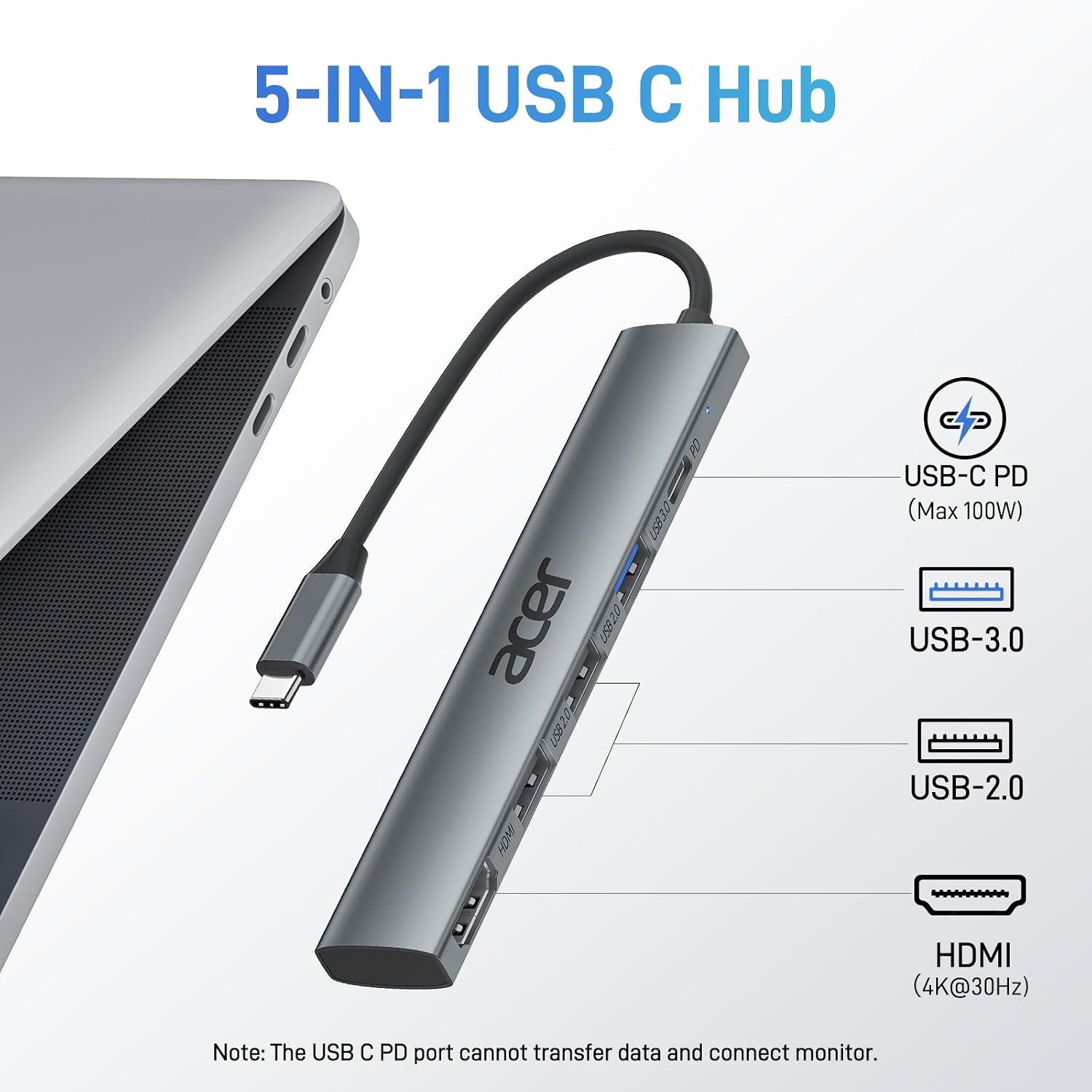 Detalle 2 de Acer USB-C Hub 5-in-1