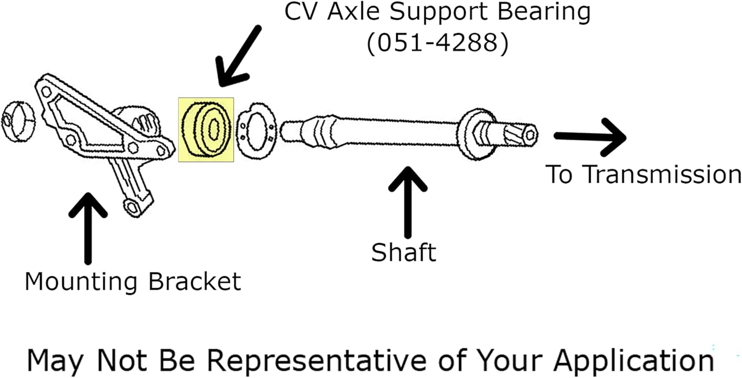 Thumbnail 4 de Beck/Arnley CV axle shaft carrier bearing 0514288