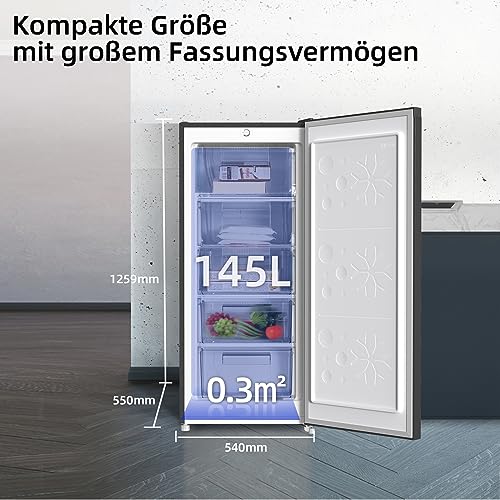 Detalle 2 de CHiQ Gefrierschrank Wechselbarer Türanschlag (145L) – 146 L Nutzinhalt, manuelle Abtauung