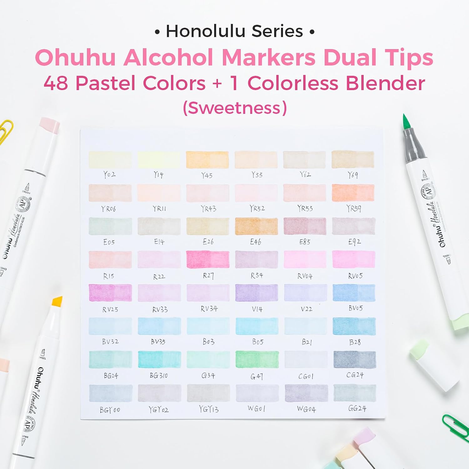 Thumbnail 4 de Ohuhu Colouring Pens 48 Pastel Colours