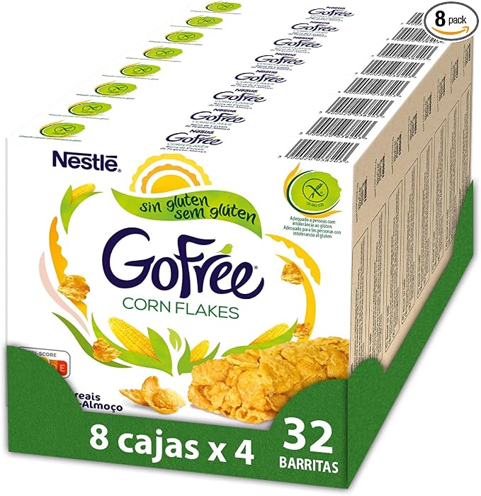 Detalle de Cereales Nestlé Go Free Barritas, Snack Sin Gluten, 8 x 22 g 🥣