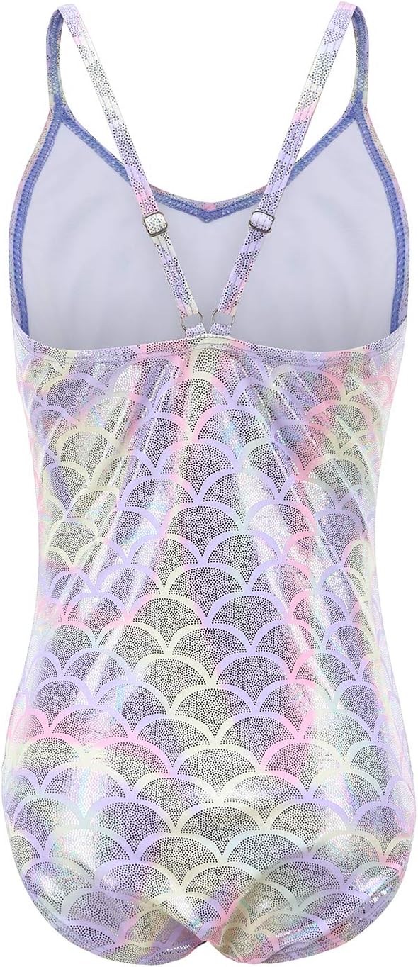 Thumbnail 1 de Aisyee girls mermaid one-piece swimming costume (adjustable straps, flounces) for ages 6–16