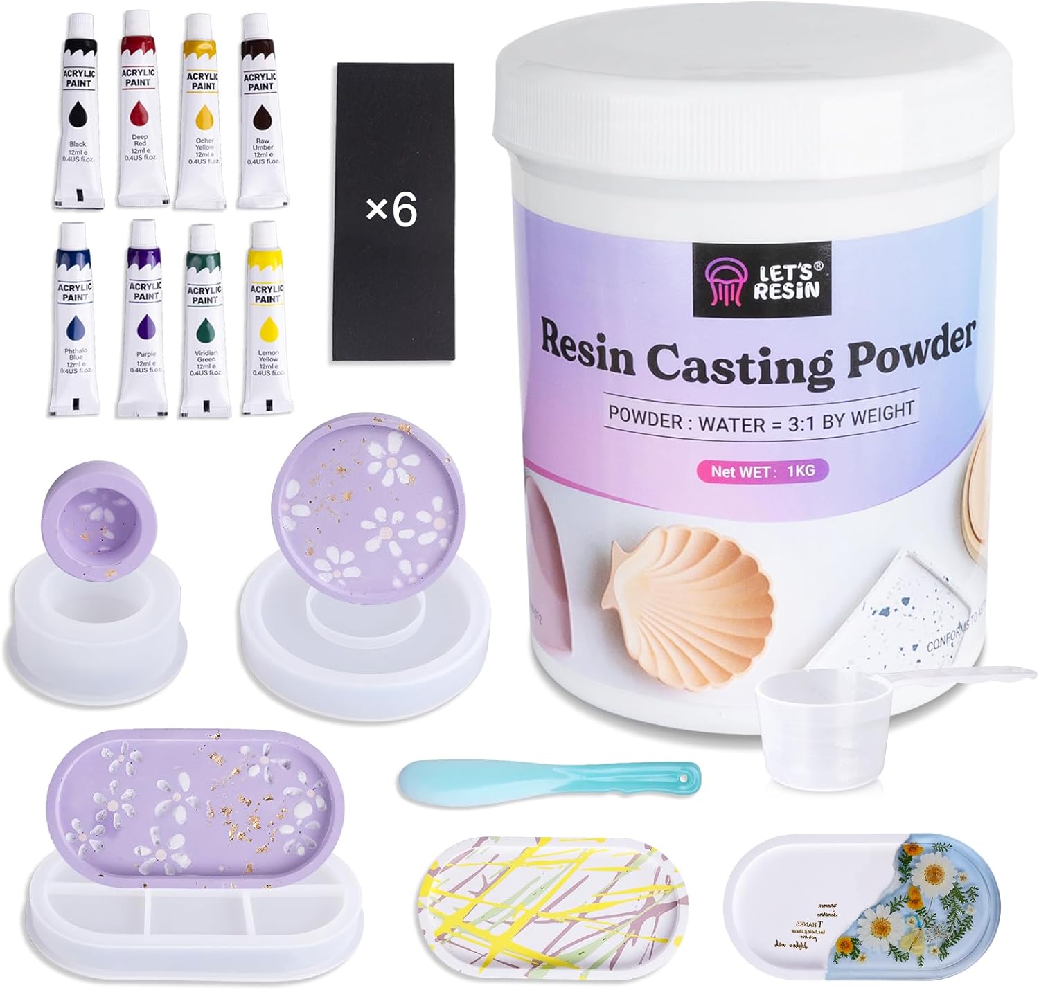 Thumbnail 6 de LET’S RESIN Resin Casting Powders 3000g fast-cured plaster casting powder kit