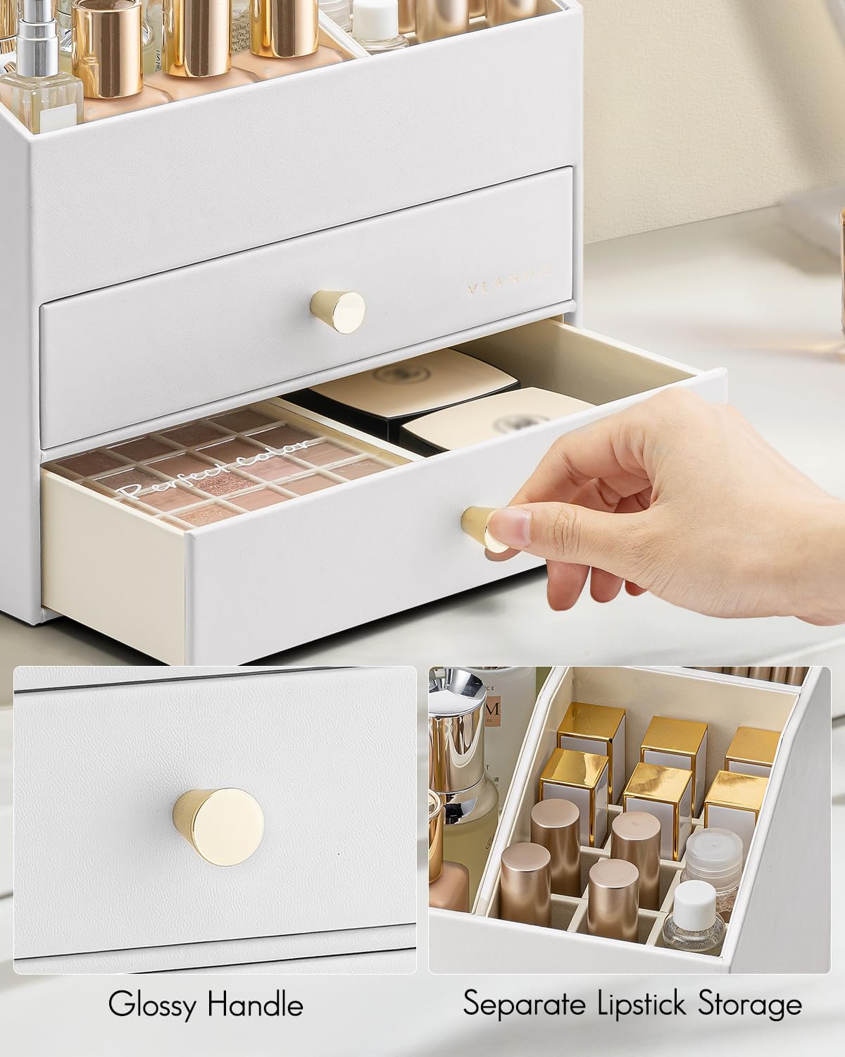 Thumbnail 4 de Vlando Make up Organizer 3 Schubladen đ