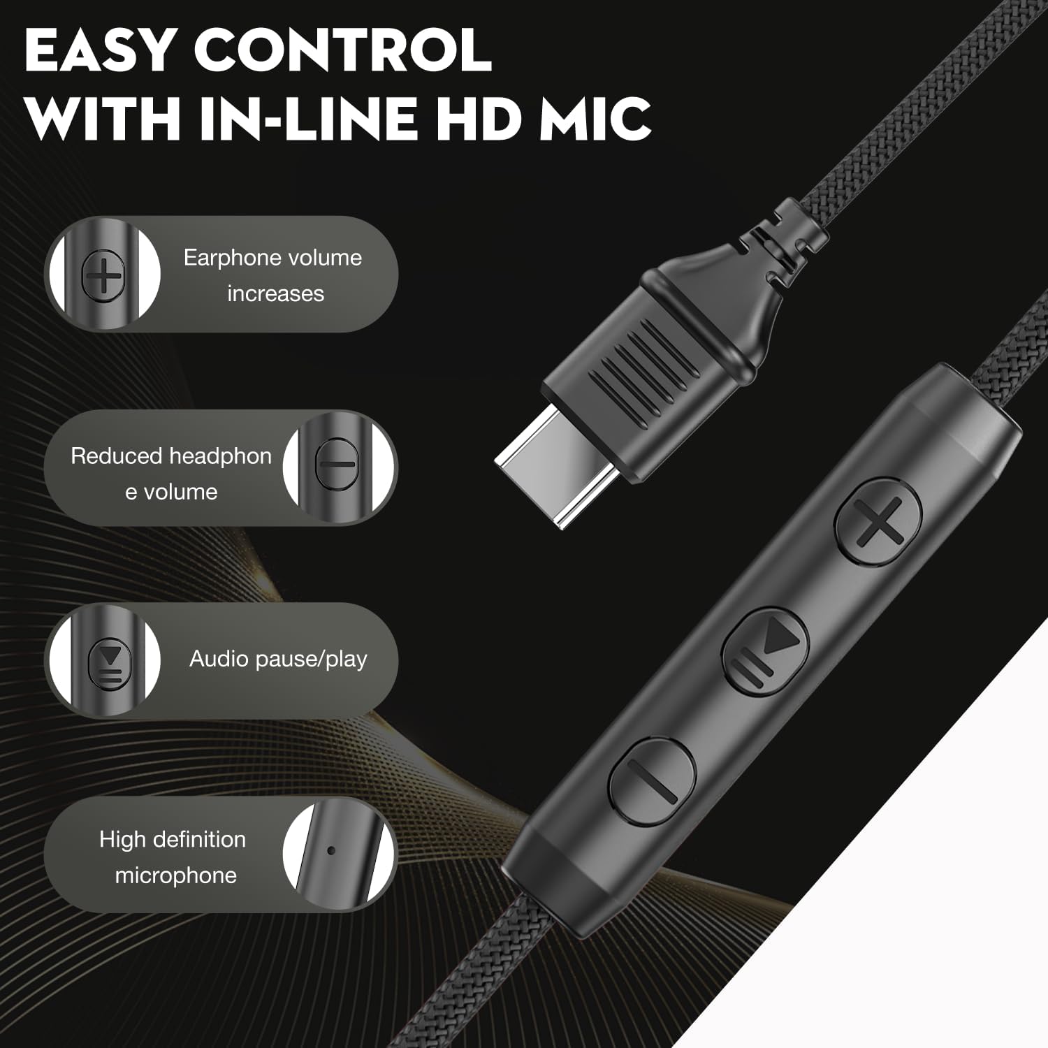 Thumbnail 3 de Bywulanda USB C headphones 40mm
