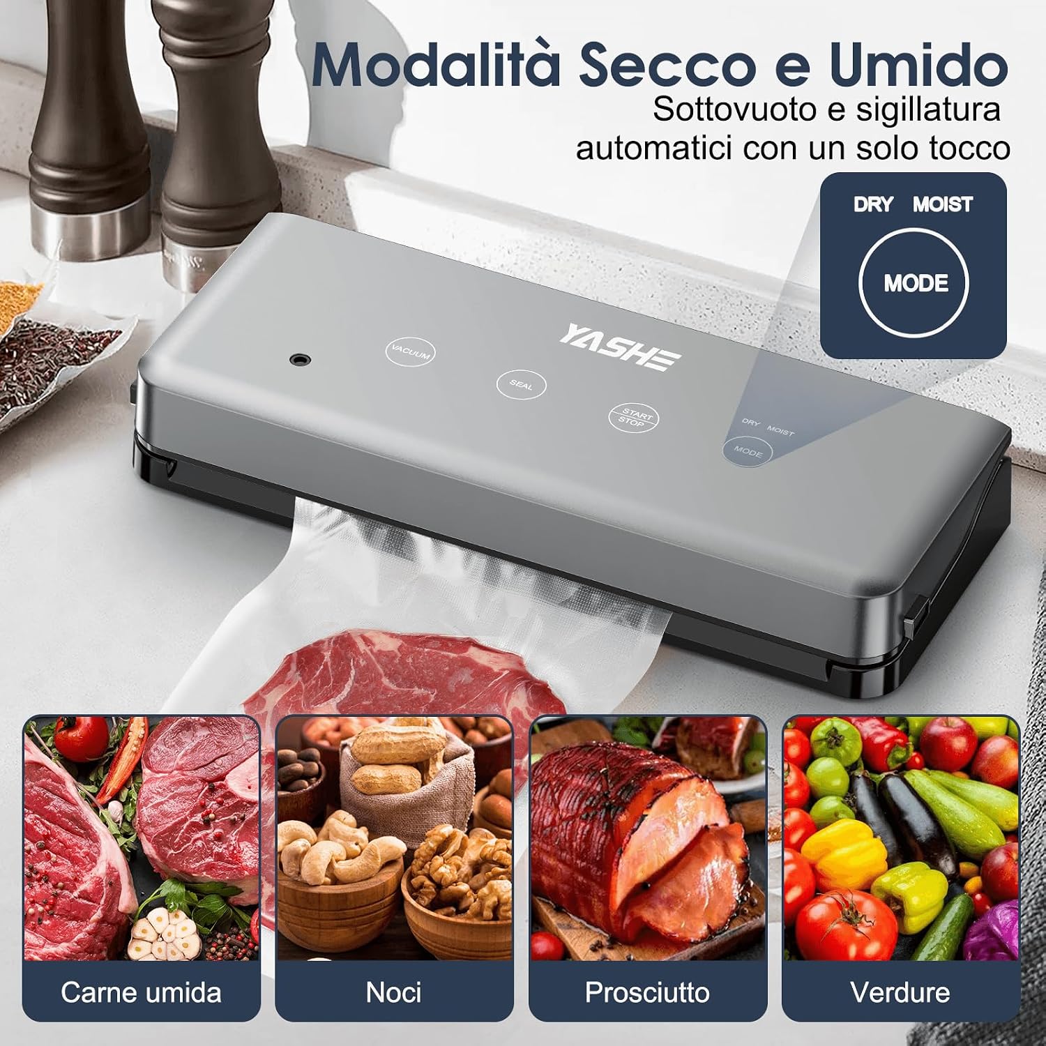 Detalle de YASHE Macchina Sottovuoto Alimenti 5 in 1