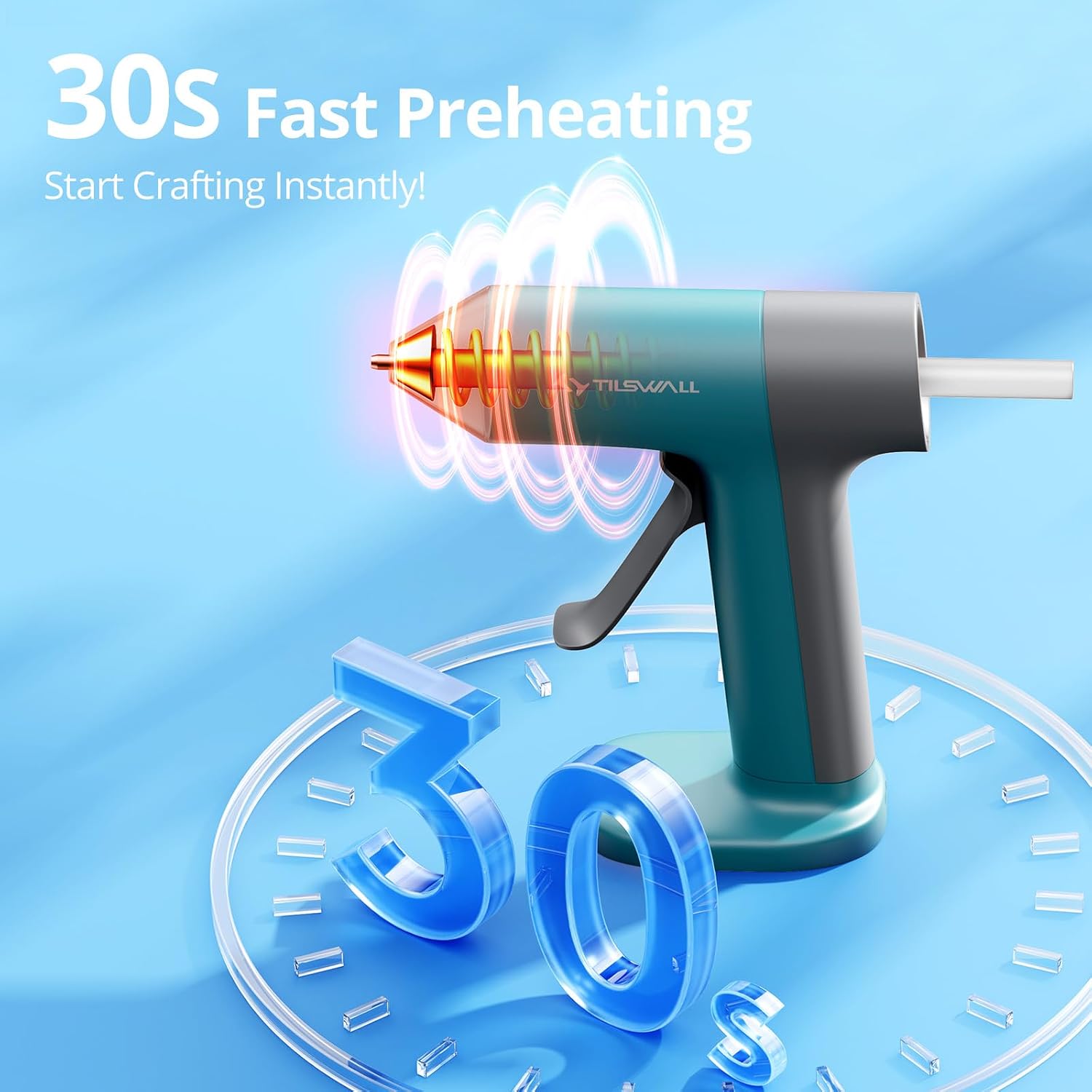 Detalle de Tilswall 4V Cordless Glue Gun 2000mAh