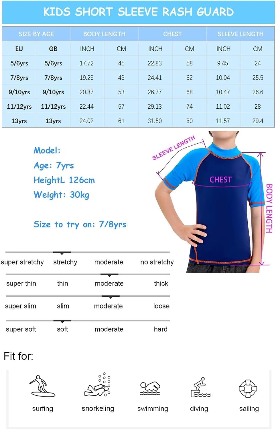 Thumbnail 6 de Generic Boy's B03-fresh Green Rash Guard Shirt